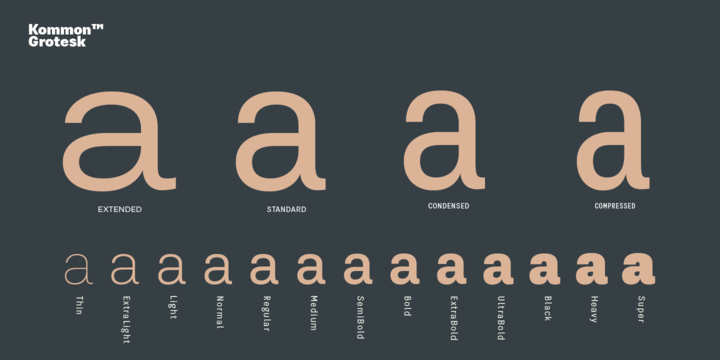 Kommon Grotesk Super Italic Font preview